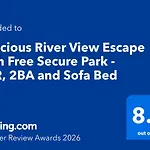 Spacious River View Escape With Free Secure Park - 2Br, 2Ba And Sofa Bed