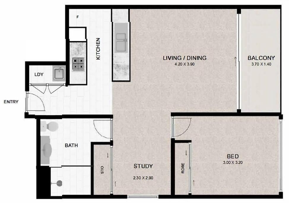 Apartment Centre! 1bed/1bath/study/1car/balcony ~ Cbd Brisbane