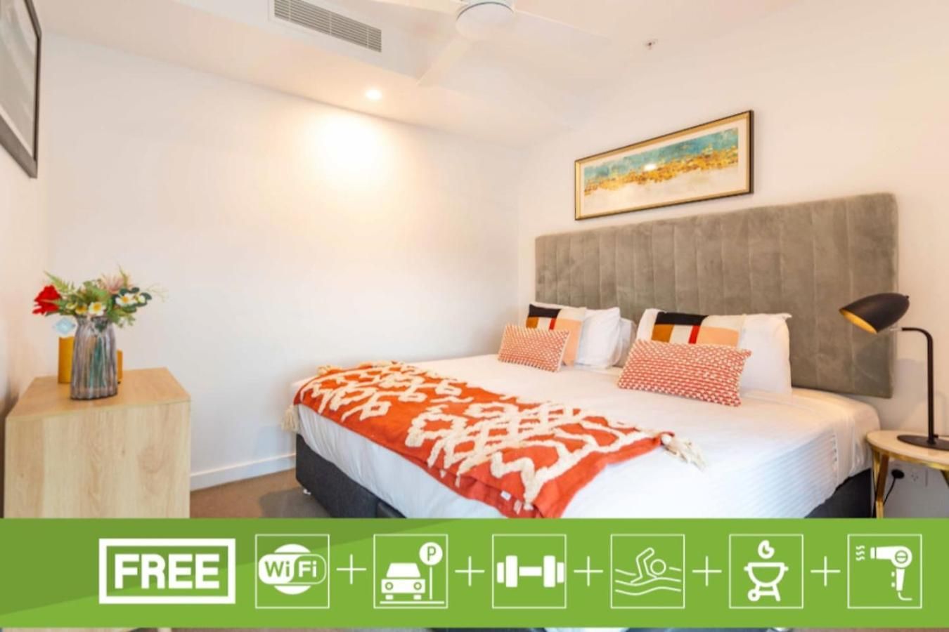 Apartment Stunning Getaway One King Bed With Unlimited Wi-fi