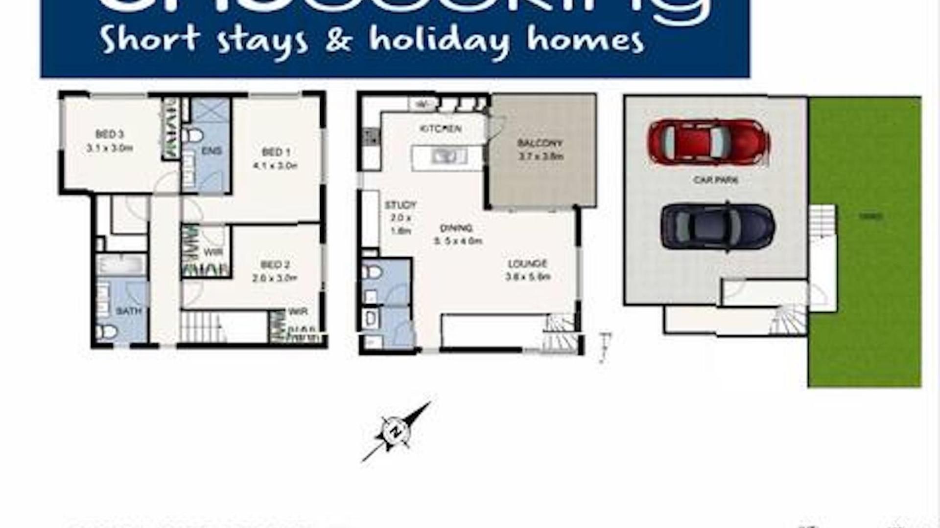Park Ave Retreat - 3 Carparks, Wifi, Bbq, King Bed