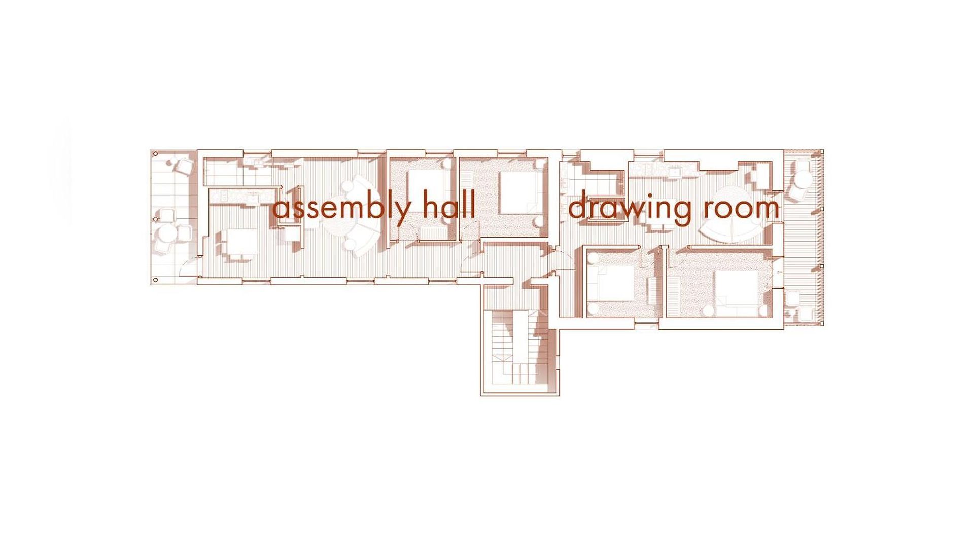 Apartment Miss Midgley's - Drawing