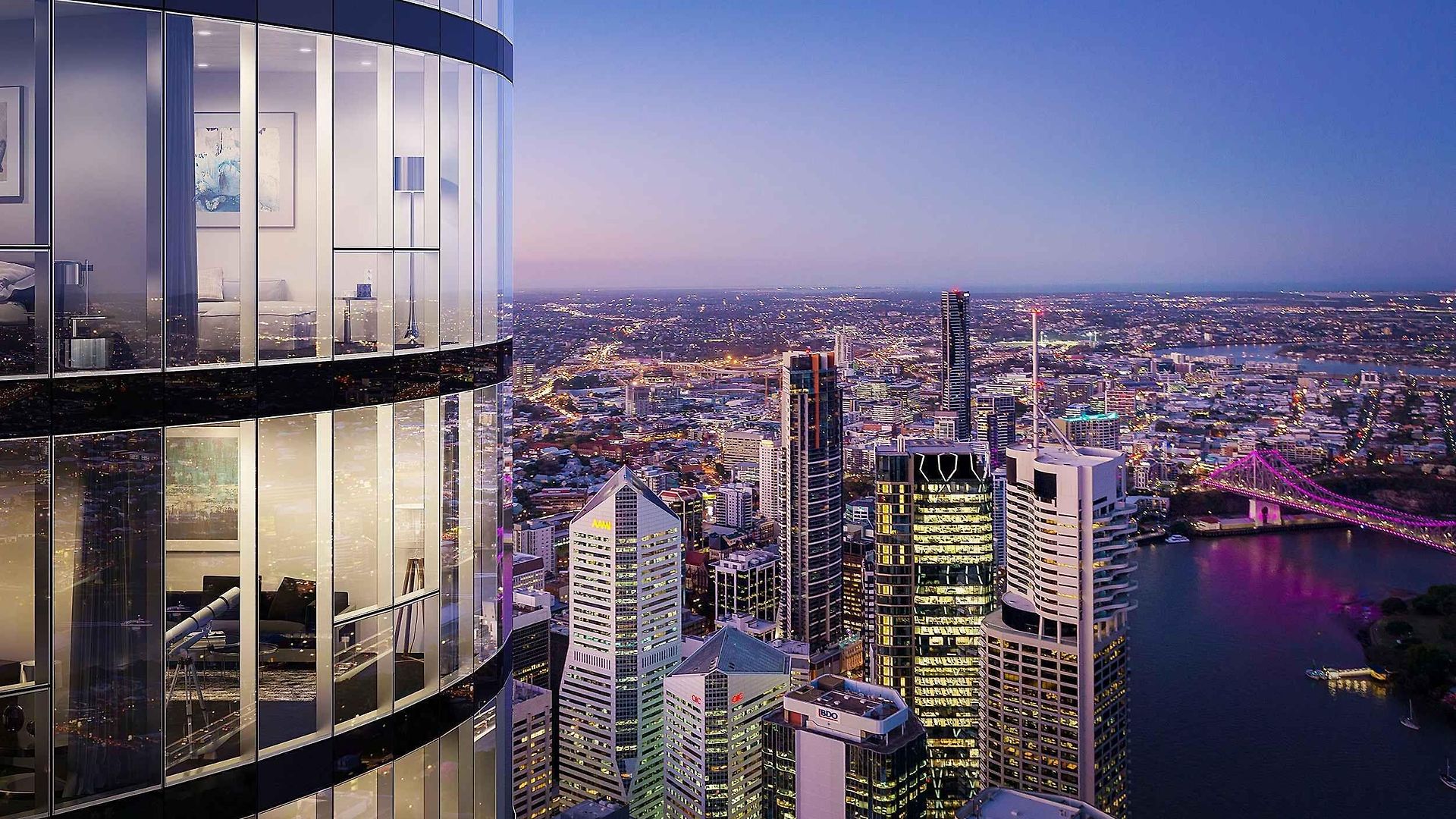 Hamptons Retreat On Level 77 In Skytower Apartment Brisbane