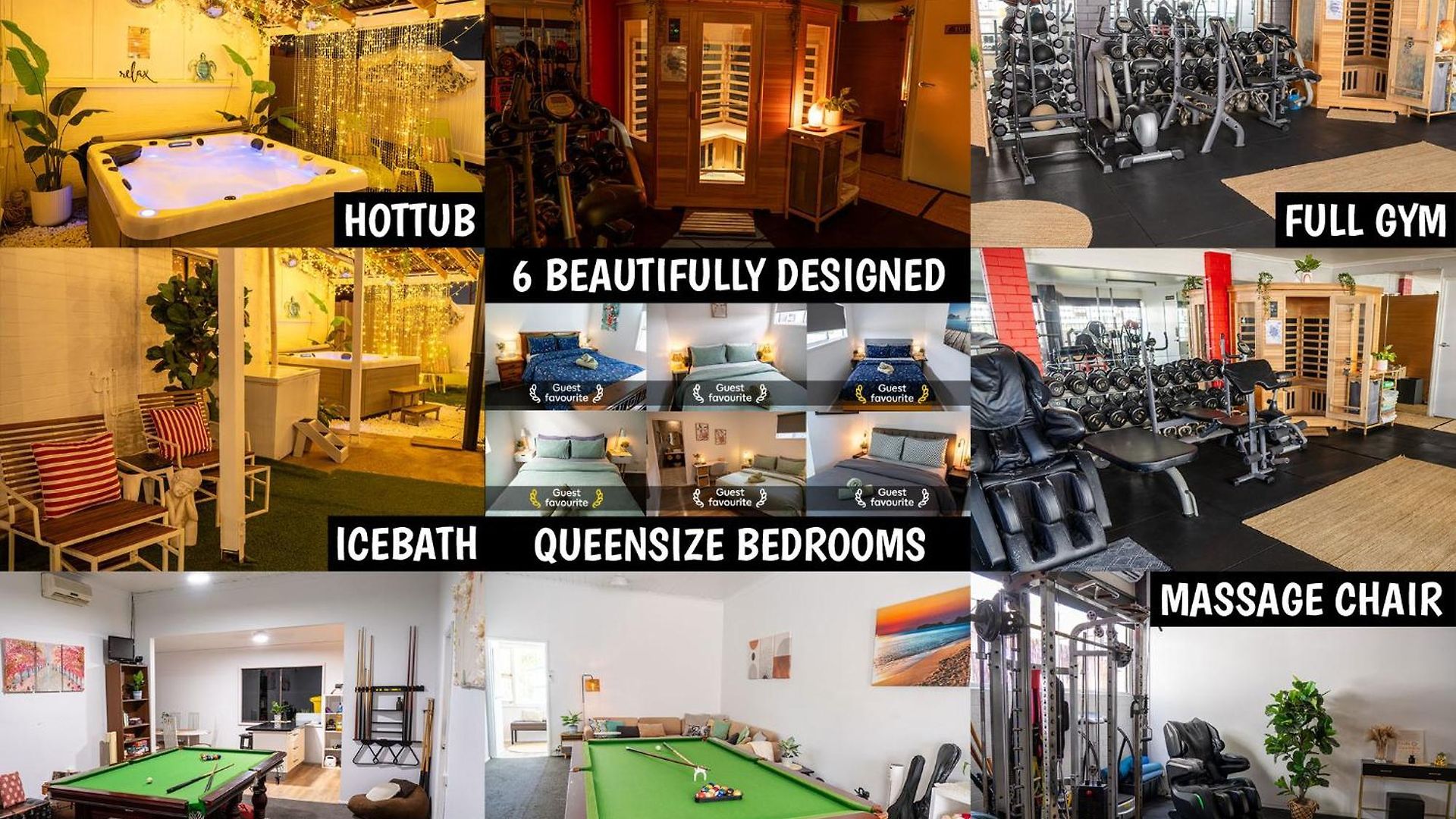Hot Tub, Ice Bath, Gym, Sauna, Pool Table Coorparoo Haven * Brisbane