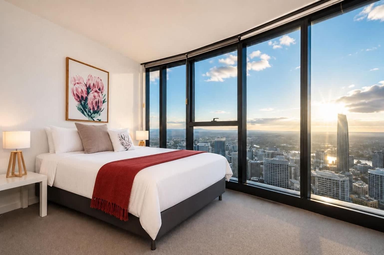 Lvl 59 Skytower Amazing Views Cbd Wifi Carpark By Stylish * Brisbane