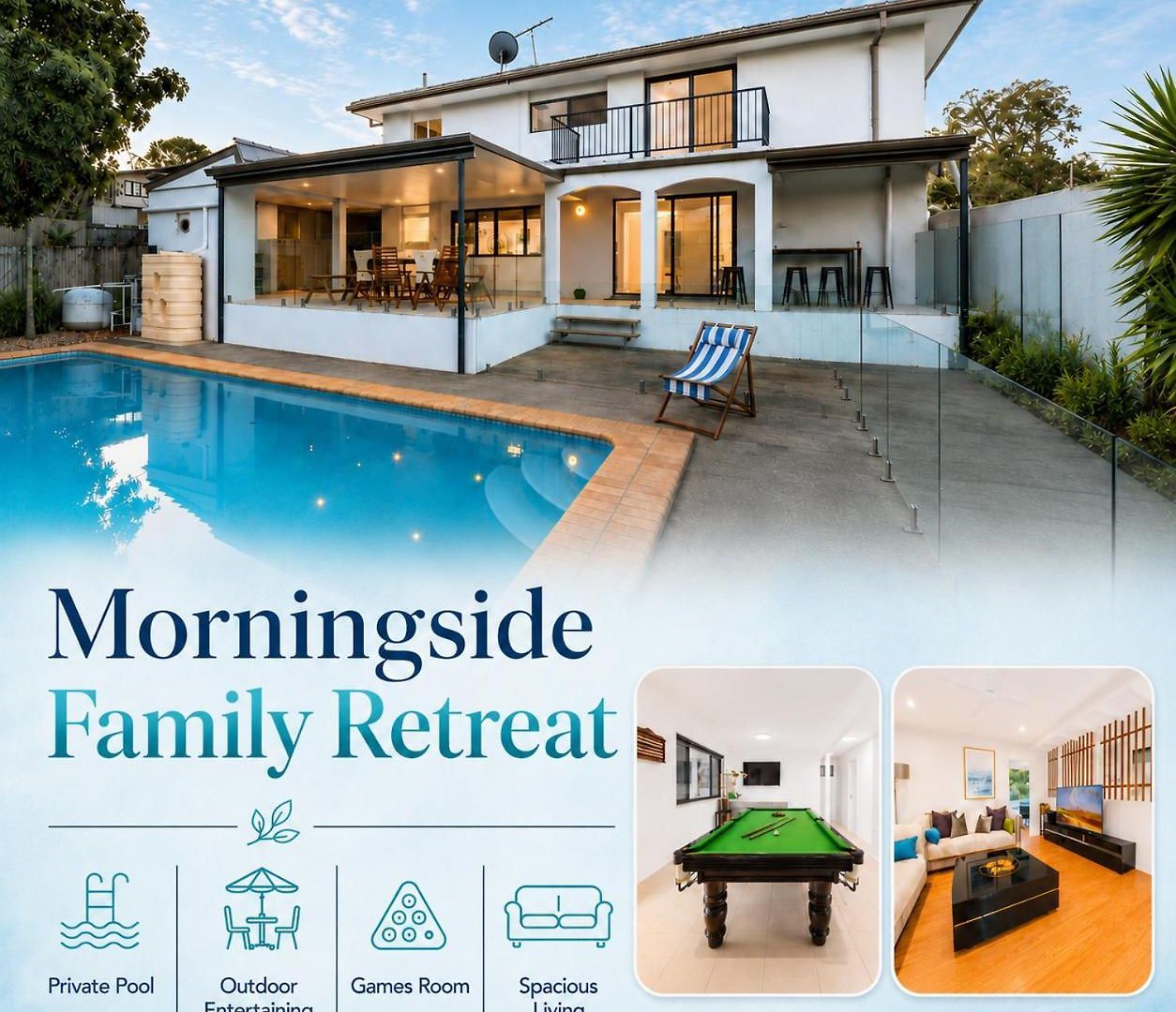 Family Retreat Pool Games Bbq Near Cbd Holiday home Brisbane
