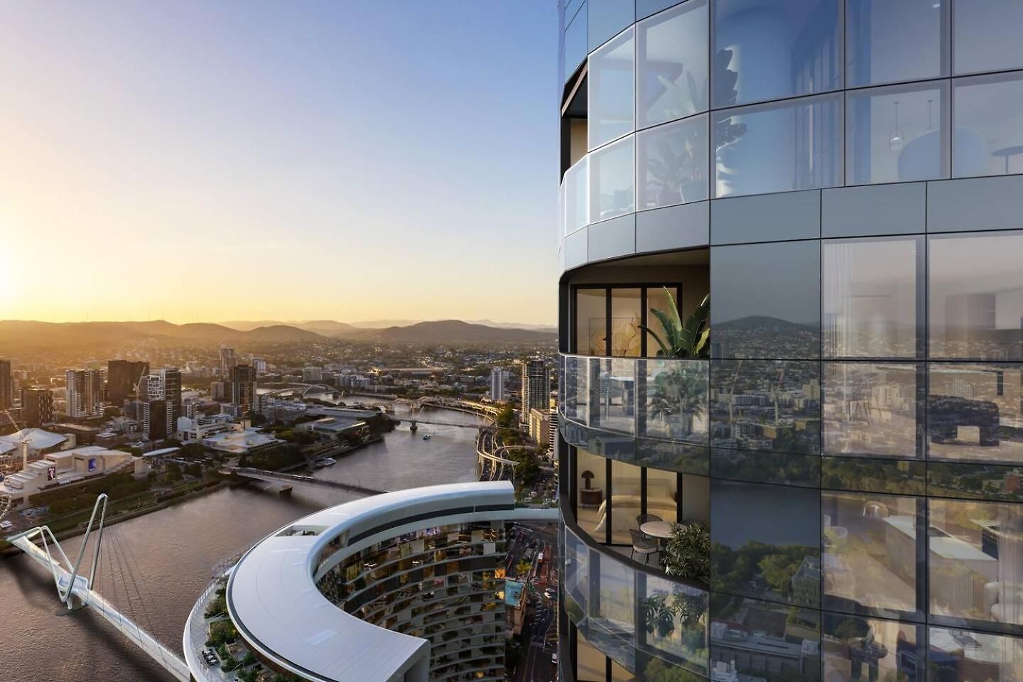 Bright & Calm Haven Lv 17 - W/ Sky & Balcony Views - Apartment Brisbane