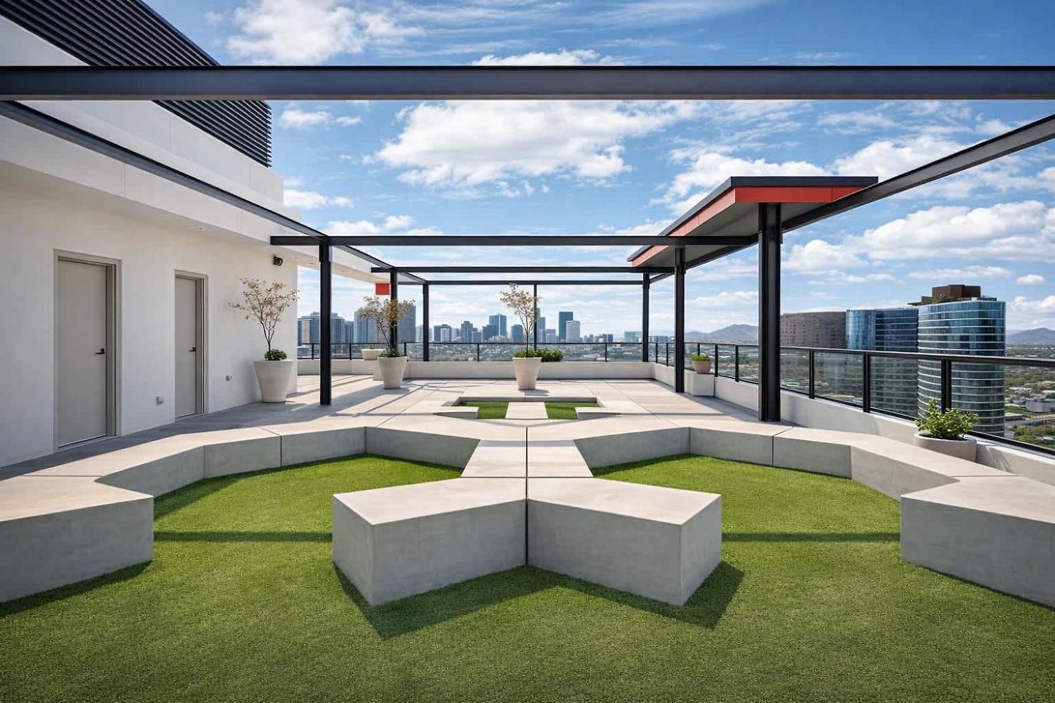 2br Utopia Fortitude Valley -pool-rooftop-king Bed