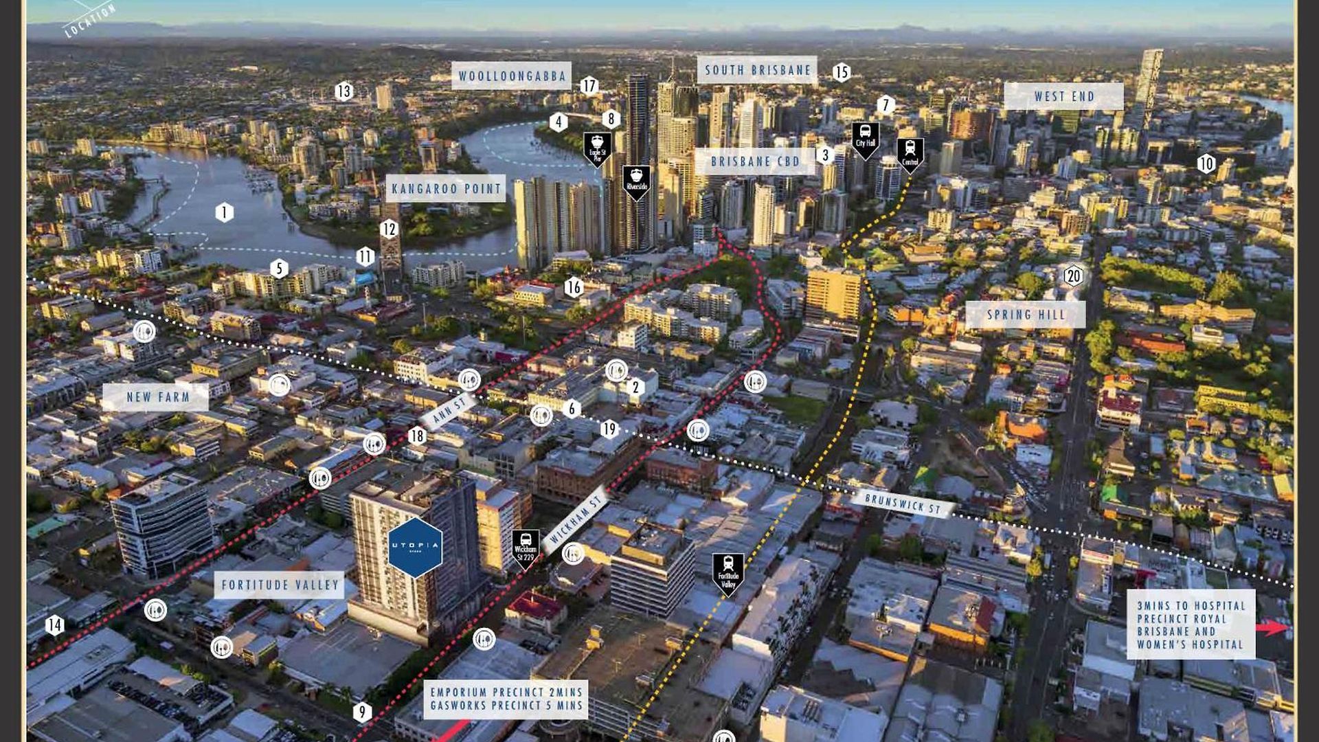 2br Utopia Fortitude Valley -pool-rooftop-king Bed Apartment
