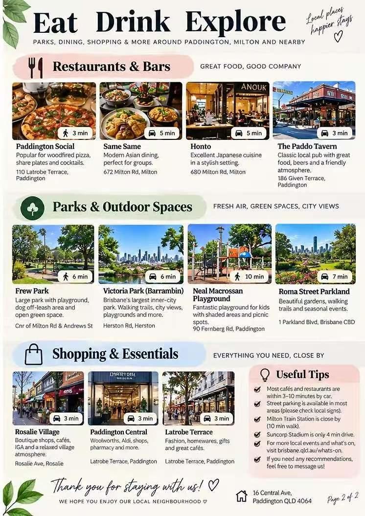 2br Near Suncorp In Paddington Freeparking Villa Brisbane