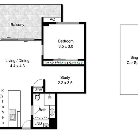 Sublime Simplicity! ~1bed/study/1bath/balcony/1car * Brisbane