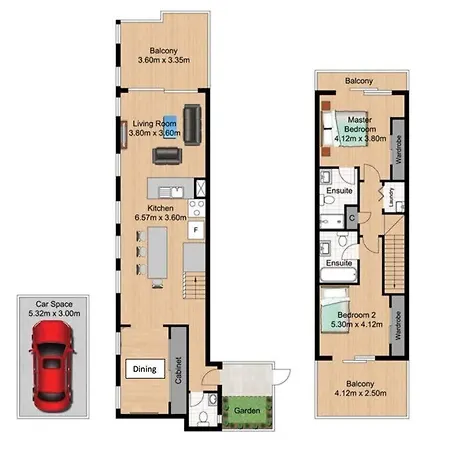 Iconic Warehouse Apartment~cbdedge~2bed/2bath/1car