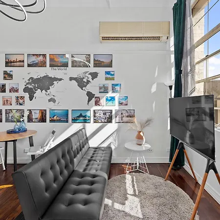 Apartment High Ceiling 1 Bedroom In The Brisbane