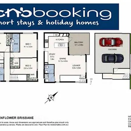 Park Ave Retreat - 3 Carparks, Wifi, Bbq, King Bed