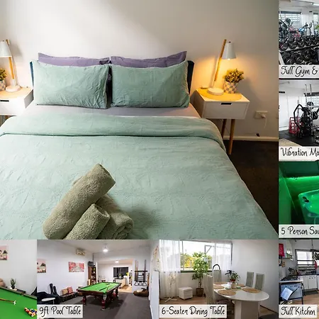 Hot Tub, Ice Bath, Gym, Sauna, Pool Table Coorparoo Haven Brisbane
