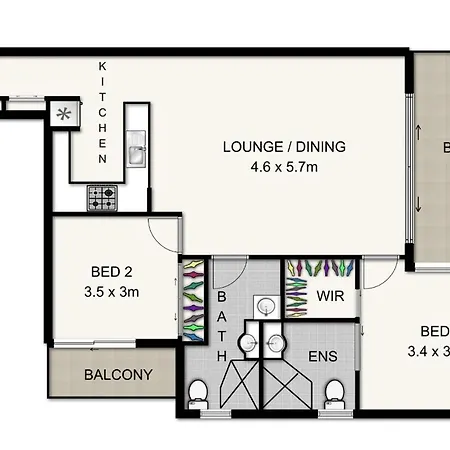Apartment Merivale In South Two Beds Two Baths One Parking *