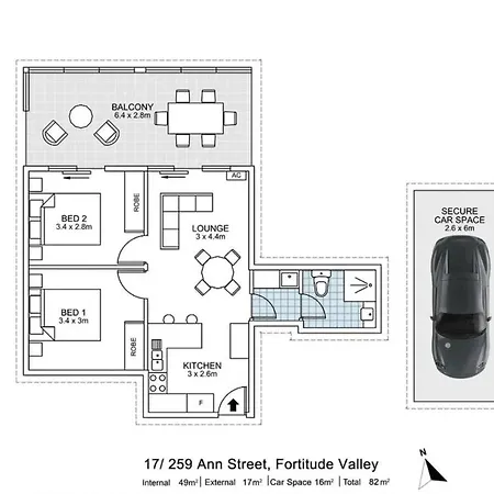 Oasis - Free Parking Gym Pool - Sleep 6 Apartment *
