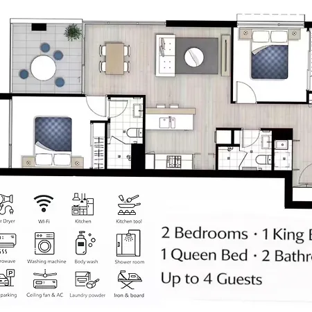 Apartment Stylish 2br In Soda Views Parking Brisbane