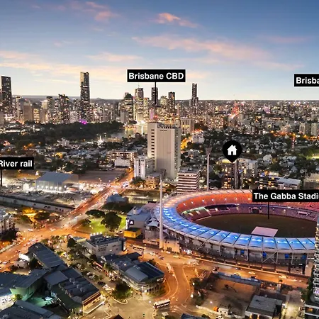 12th Floor Stadium View -2br-free Parking-cbd * Brisbane