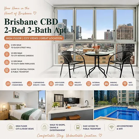 Heart Comfort Spacious 2br 2ba * Brisbane