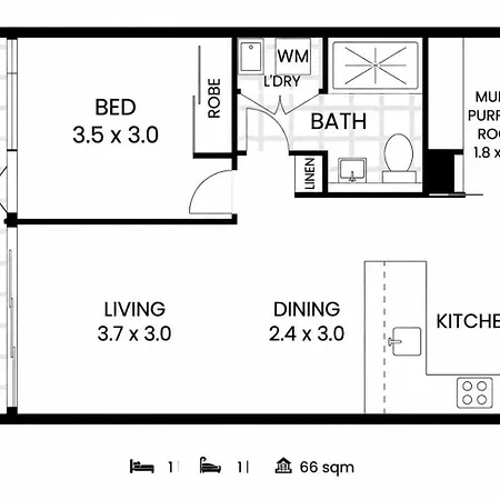 Modern 1-bdr W/ Free Car Park&fantastic Pool Brisbane