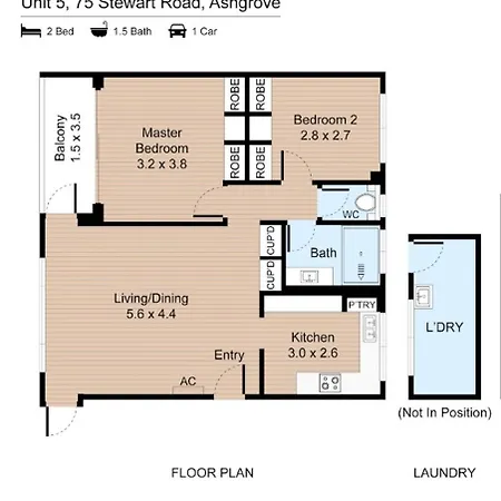 Apartment Balcony 2-bed In Ashgrove