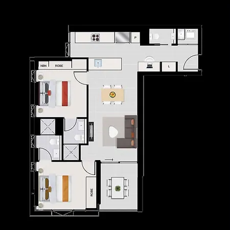 2br Night Life -pool-parking-rooftop-intercom Apartment