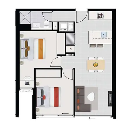 Apartment 2br Night Life -pool-parking-rooftop Brisbane