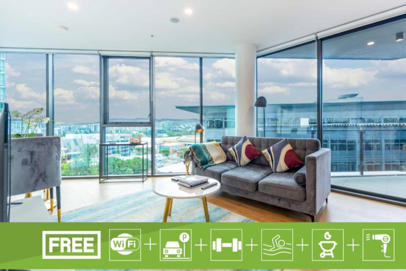 Stunning Getaway One King Bed With Unlimited Wi-fi Apartment Brisbane