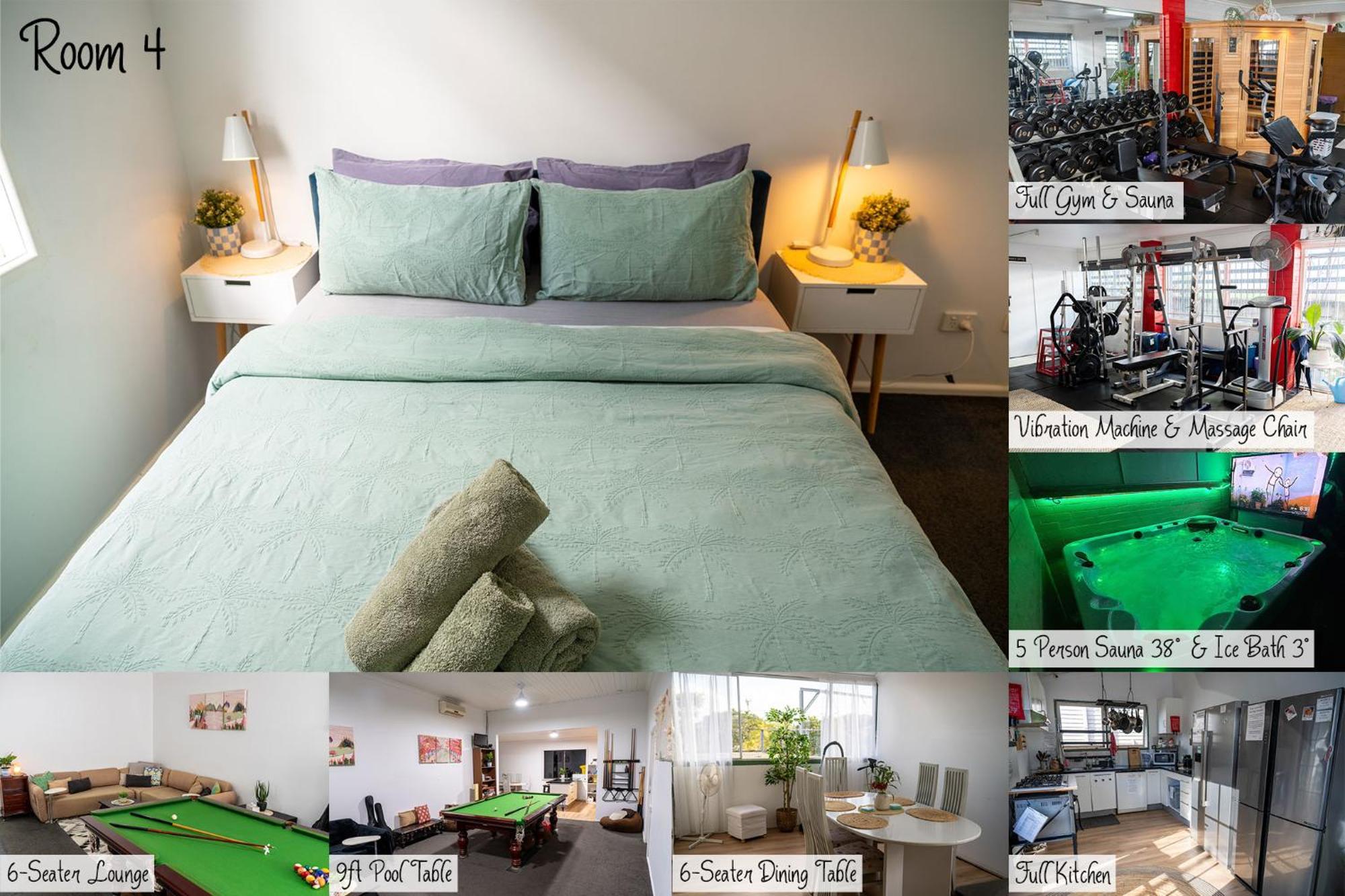 Hot Tub, Ice Bath, Gym, Sauna, Pool Table Coorparoo Haven Brisbane