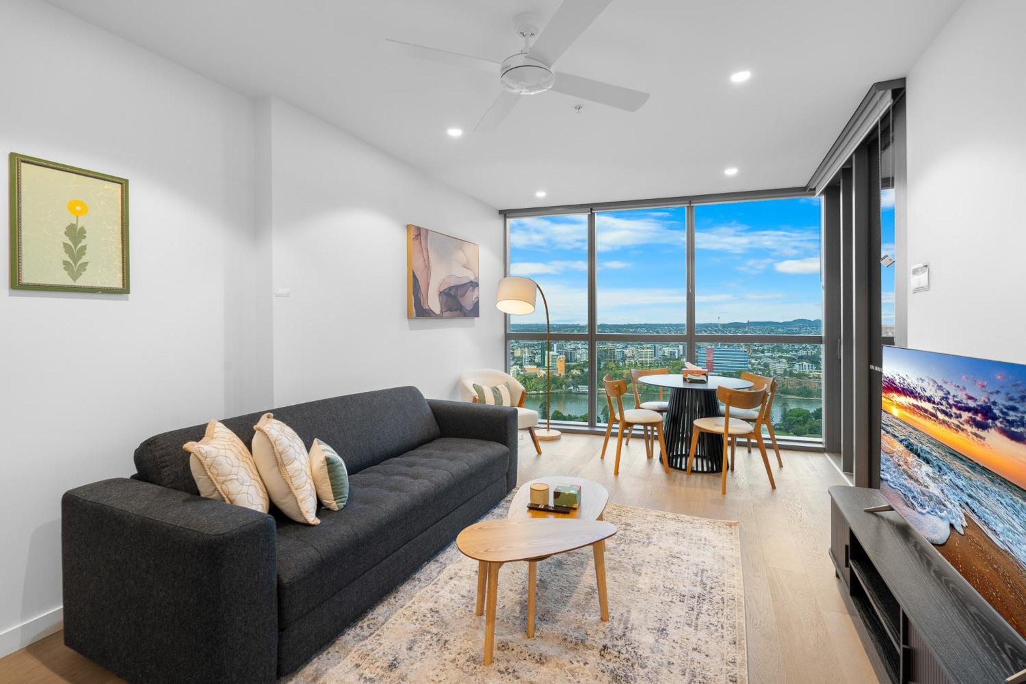 The Hikari - Brand New Riverview 1br With Sofa Bed At Queens Wharf With Pool And Gym Brisbane