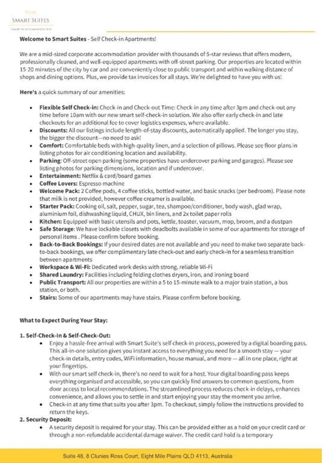 Apartment Smart Self Check-in - W Freney *