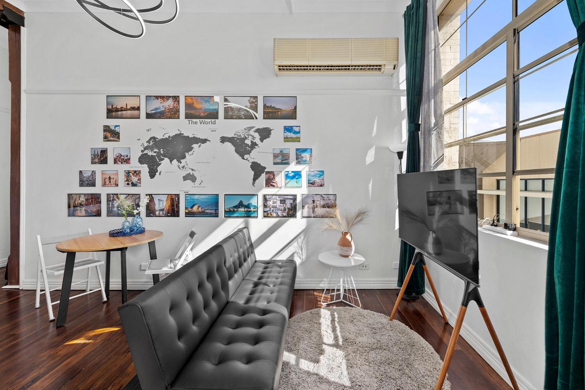 Apartment High Ceiling 1 Bedroom In The Brisbane