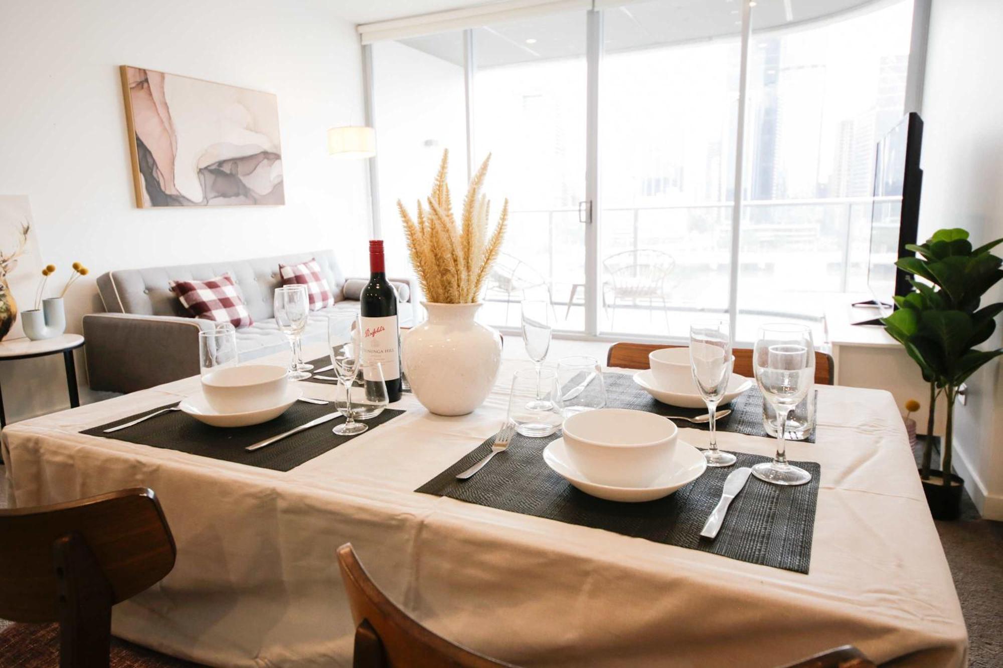 Tranquil River-view 2-bedroom High-rise *